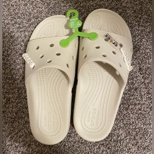 Classic crocs slide women size 6 color bone new